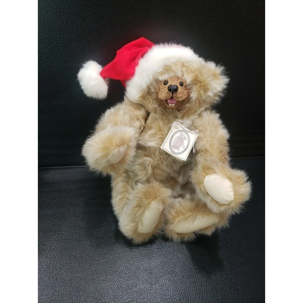 Kimbearly's Originals Bear Resin Face Jointed Legs & Arms Santa Christmas Plush